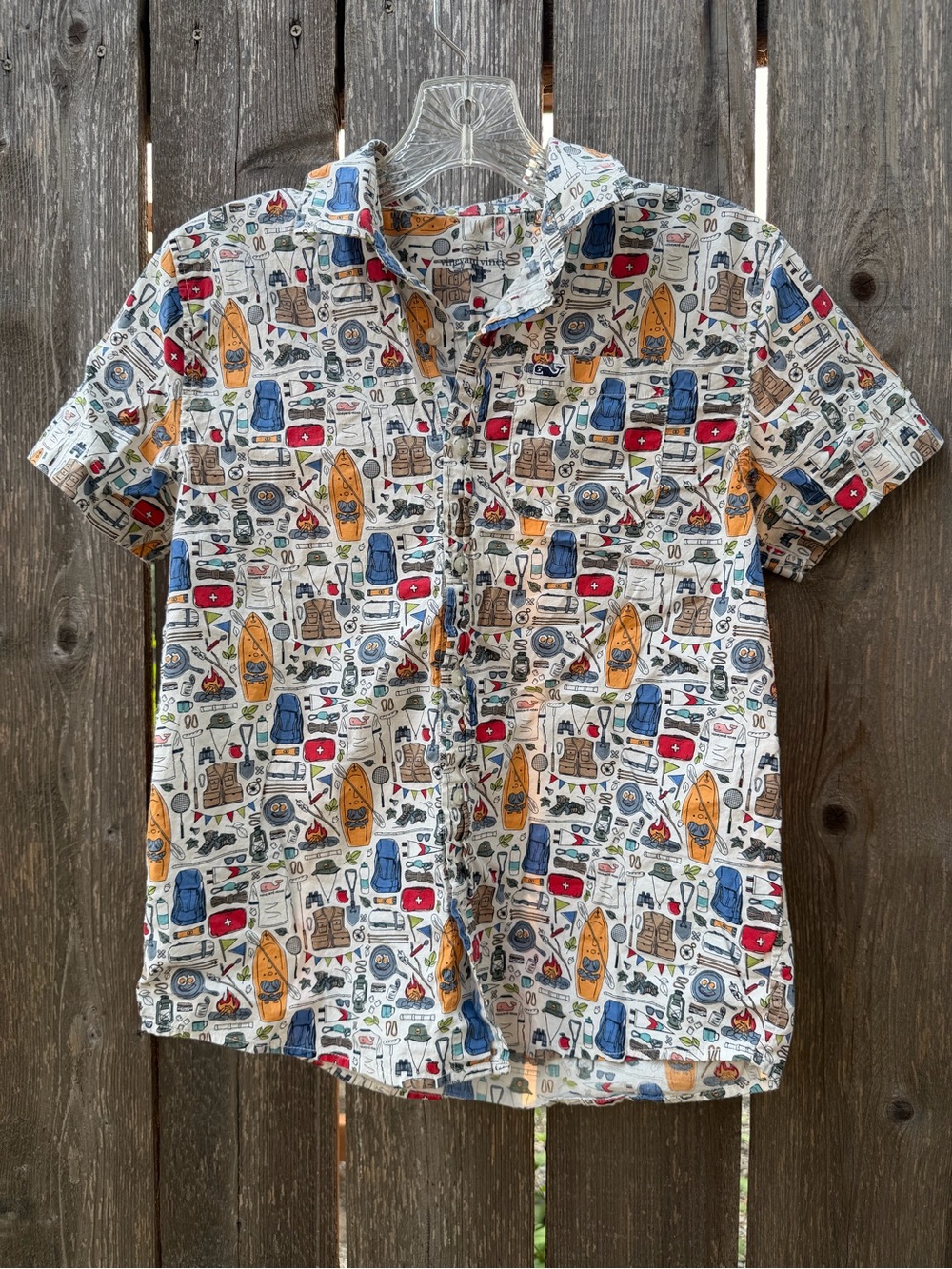 Boys M(8-10) Vineyard Vines Camp Shirt Button Down